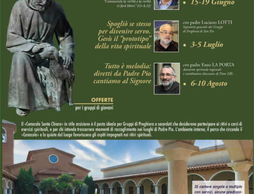 ESERCIZI SPIRITUALI A SAN GIOVANNI ROTONDO – Giugno, Luglio, Agosto 2026